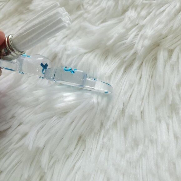 Blue Awareness Ribbon Bear Keychain - Picture 4 of 9